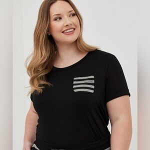Torrid|Super soft black pocket tee, perfect for lounge! Relaxed & comfy style•3X